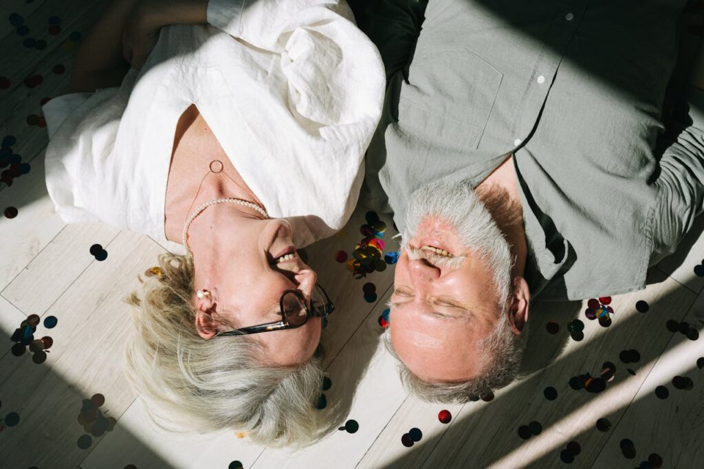 Senior couple enjoy the sunshine